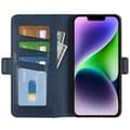 Miniatyrbillede 2 af 7: SKALO iPhone 15 Plus Premium Wallet Flip Cover - Blå