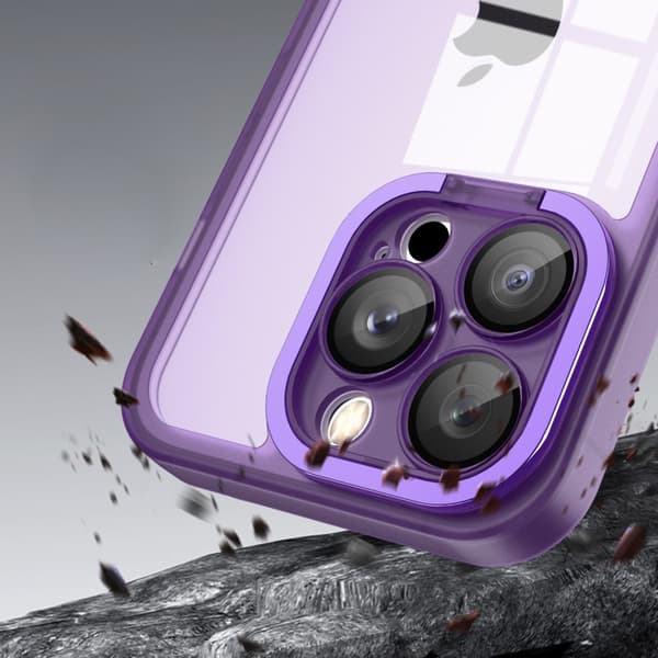 SKALO iPhone 15 Pro Colour Bumper Camera Ring Cover - Blå