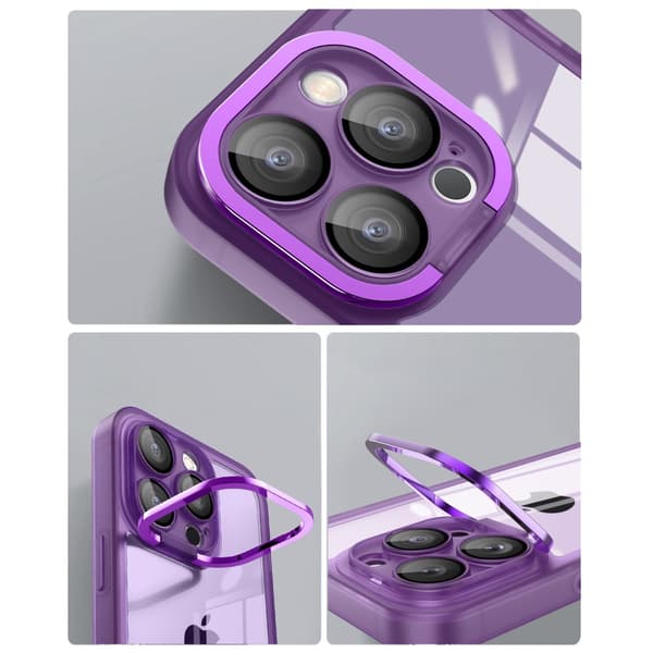 SKALO iPhone 15 Pro Colour Bumper Camera Ring Cover - Blå