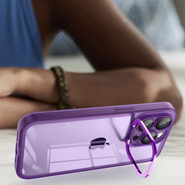 SKALO iPhone 15 Pro Colour Bumper Camera Ring Cover - Blå