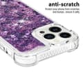 Miniatyrbillede 3 af 6: SKALO iPhone 15 Pro Kvicksand Glitter Hjerter TPU Cover - Lilla