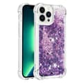 Miniatyrbillede 2 af 6: SKALO iPhone 15 Pro Kvicksand Glitter Hjerter TPU Cover - Lilla