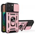 Miniatyrbillede 1 af 9: SKALO iPhone 15 Pro Armor Hybrid Metal Ring Camera Slider - Rosa guld