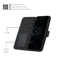 Pikkukuva 5 / 10: SKALO iPhone 15 Pro Embossed Triangle Lompakkokotelo - Musta