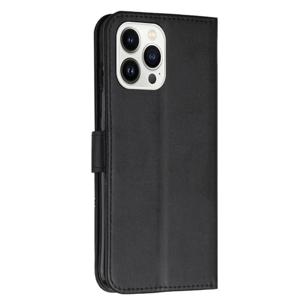 SKALO iPhone 15 Pro Embossed Triangle Lompakkokotelo - Musta