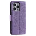 Pikkukuva 6 / 7: SKALO iPhone 15 Pro Mandala lompakkokotelo - Violetti