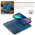 Pikkukuva 7 / 11: DG MING iPhone 15 2-in-1 magneetti lompakkokotelo - Sininen