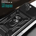 Pikkukuva 7 / 9: SKALO iPhone 15 Armor hybridi metallirengas kameran liukusäädin - - Musta