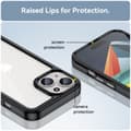 Pikkukuva 5 / 8: SKALO iPhone 15 Läpinäkyvä TPU suojakuori - Musta