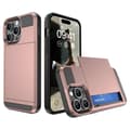 Miniatyrbild 1 av 8: SKALO iPhone 15 Armor Skal Korthållare - Roséguld