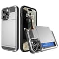 Pikkukuva 1 / 8: SKALO iPhone 15 Armor Suojakuori korttikotelo - Hopea