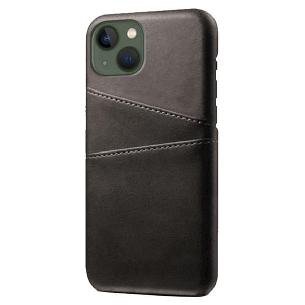 SKALO iPhone 15 PU-nahkainen Korttikotelo - Musta
