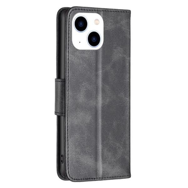 SKALO iPhone 15 Lompakkokotelo PU-nahkaa - Musta