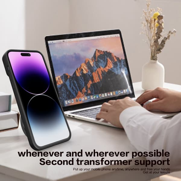 SKALO iPhone 15 Armor hybridi magnetrengas kameran liukusäädin - Punainen