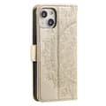 Pikkukuva 6 / 7: SKALO iPhone 15 Mandala lompakkokotelo - Kulta