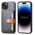 Pikkukuva 2 / 6: SKALO iPhone 15 PU-nahkainen Suojakuori Lompakolla - Musta