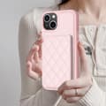 Pikkukuva 8 / 8: SKALO iPhone 15 Tikattu Suojakuori Lompakolla - Pinkki