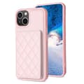 Pikkukuva 2 / 8: SKALO iPhone 15 Tikattu Suojakuori Lompakolla - Pinkki