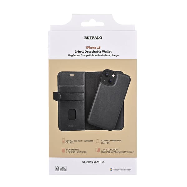 Matkapuhelinkotelo 2-in-1 3 Card MagSeries Black - iPhone 15