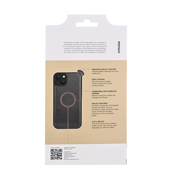 Wallet 2-i-1 3 Kort MagSeries Sort - iPhone 15 Plus