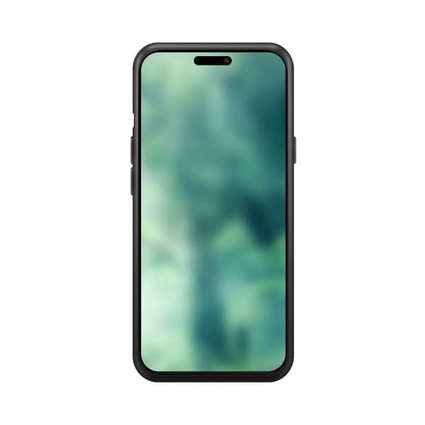 XQISIT iPhone 15 Plus Kuori Silicone Case Musta