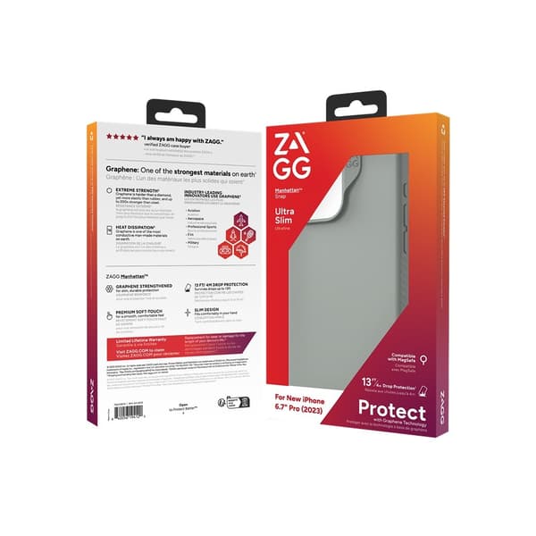 ZAGG iPhone 15 Pro Max Deksel Manhattan Snap Sage