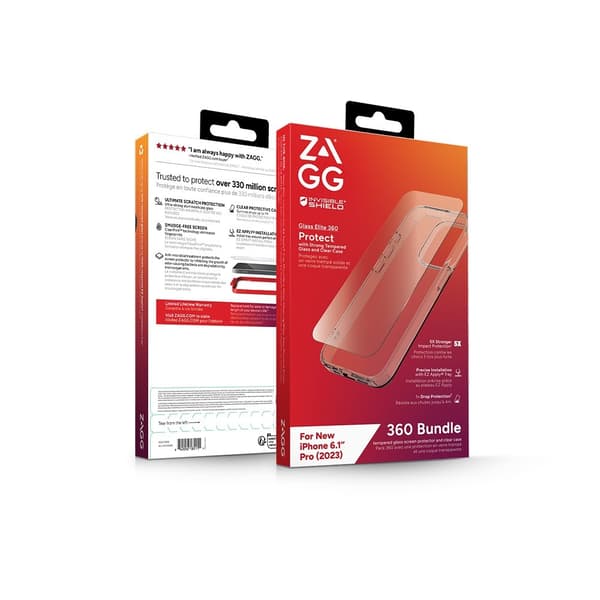 ZAGG InvisibleShield iPhone 15 Pro Cover med Skærmbeskytter Glass Elite 360