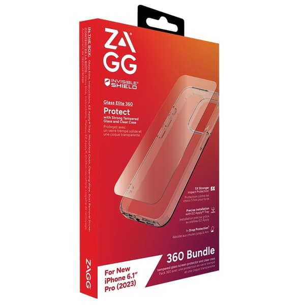 ZAGG InvisibleShield iPhone 15 Pro Cover med Skærmbeskytter Glass Elite 360