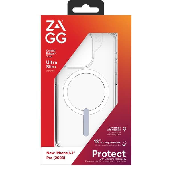 ZAGG iPhone 15 Pro Cover Crystal Palace Snap Transparent