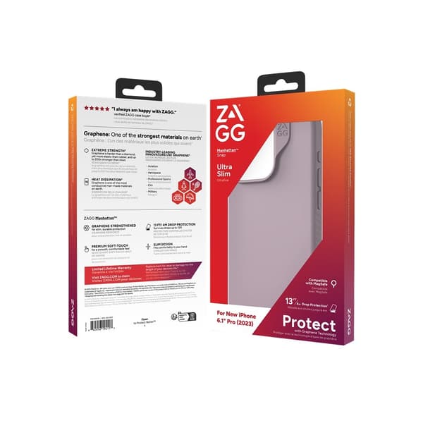 ZAGG iPhone 15 Pro Kuori Manhattan Snap Laventeli