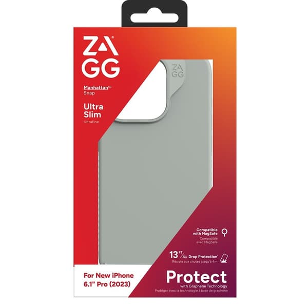 ZAGG iPhone 15 Pro Deksel Manhattan Snap Sage