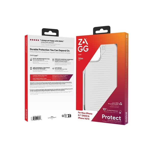 ZAGG iPhone 13/iPhone 14/iPhone 15 Deksel Luxe Transparent Klar