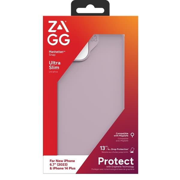 ZAGG iPhone 14 Plus/iPhone 15 Plus Cover Manhattan Snap Lavendel