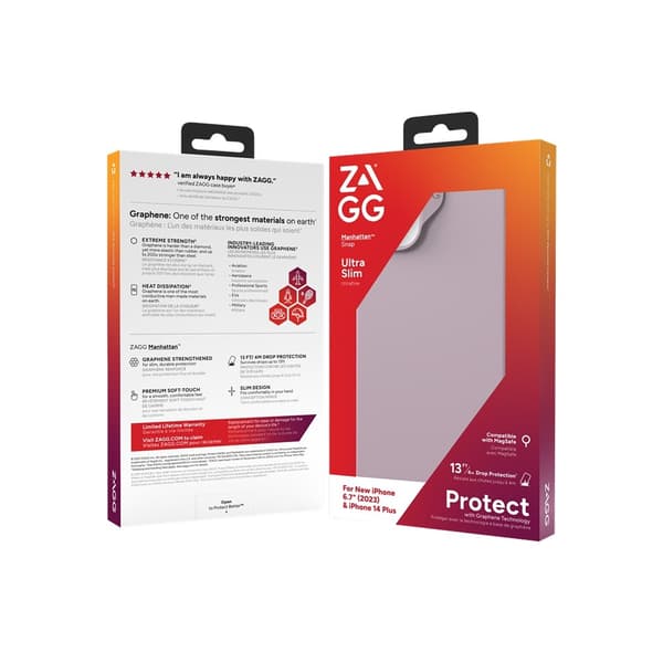 ZAGG iPhone 14 Plus/iPhone 15 Plus Cover Manhattan Snap Lavendel