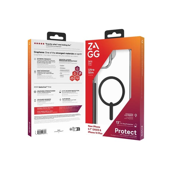 ZAGG iPhone 14 Plus/iPhone 15 Plus Skal Santa Cruz Snap Svart