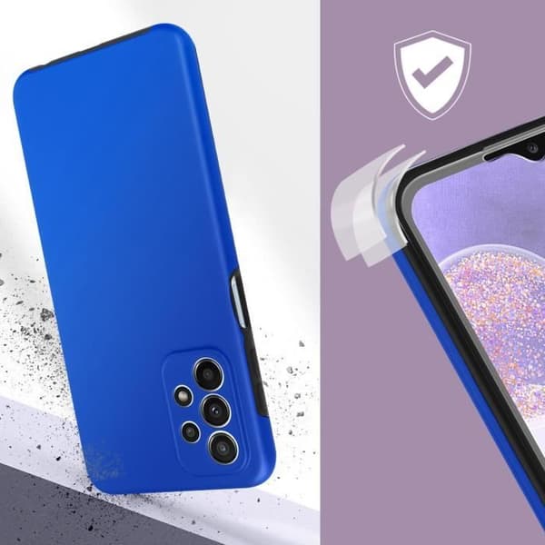 Helfodral till Samsung Galaxy A23 - AVIZAR - Mjuk - Syntet - Matt - Blandad - blå