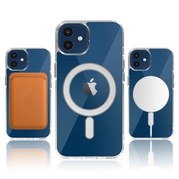 Skal till iPhone 12 och 12 Pro - AVIZAR - Magnetisk cirkel - Styv Transparent