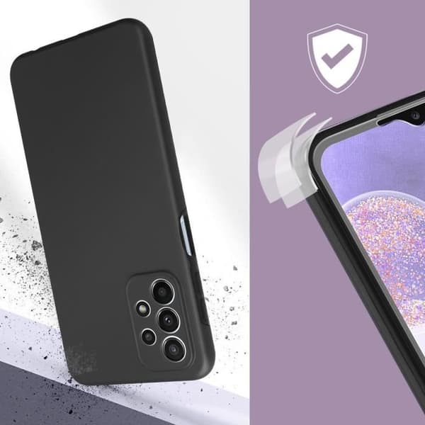 Helkroppsfodral till Samsung Galaxy A23 - AVIZAR - Svart - Mjuk - Syntet - Tunn och lätt design