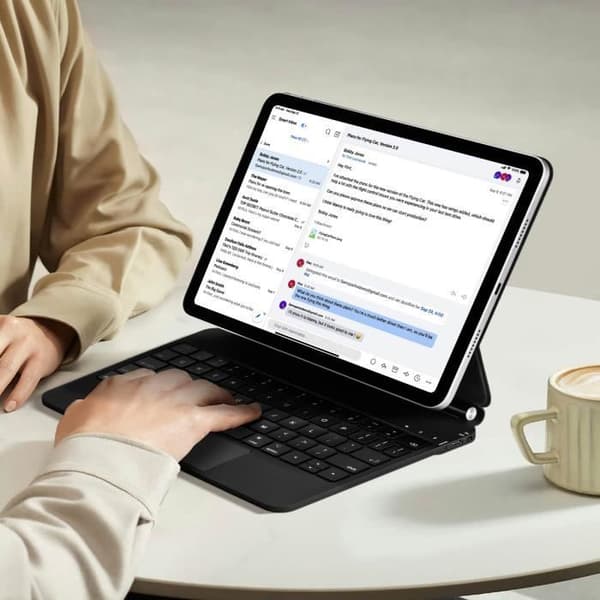 Svart QWERTY Bluetooth-tangentbordsfodral för iPad 10.9 (2022) - AVIZAR - Magnetstöd