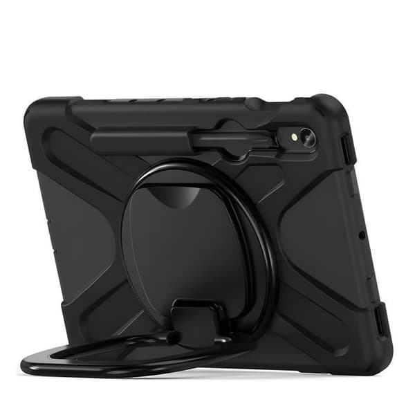 Fodral - AVIZAR - Samsung Tab S9, S8 och S7 - Stötsäker - Roterande handtag - Svart