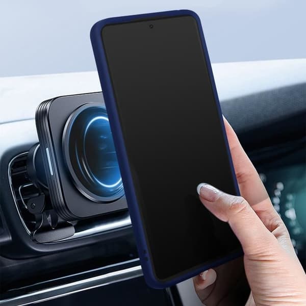 Fodral till Honor 90 Lite - AVIZAR - Ringrip - Metallring - Videostöd - Blå