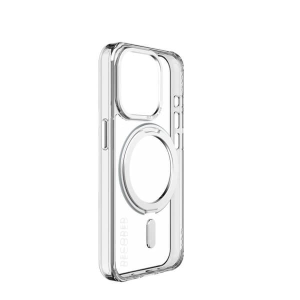 Decoded iPhone 15 Pro Kuori Recycled Plastic Transparant Loop Stand Back Cover Kirkas