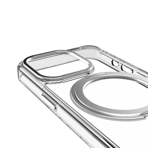 Decoded iPhone 15 Pro Kuori Recycled Plastic Transparant Loop Stand Back Cover Kirkas