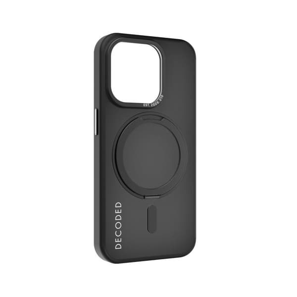 Decoded iPhone 15 Pro Cover Recycled Plastic Transparant Loop Stand Back Cover Sort