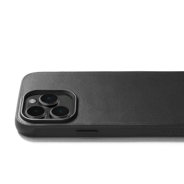 Mujjo iPhone 15 Pro Max Kuori Shield Case Musta