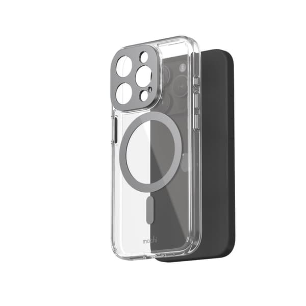 Moshi iPhone 15 Pro Kuori iGlaze MagSafe Meteorite Gray