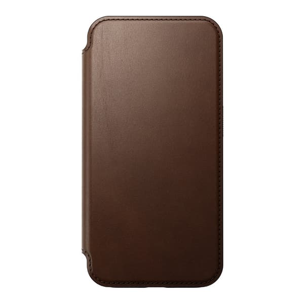 NOMAD iPhone 15 Pro Etui Modern Leather Folio Brun