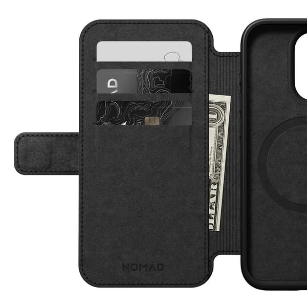 NOMAD iPhone 15 Pro Etui Modern Leather Folio Brun