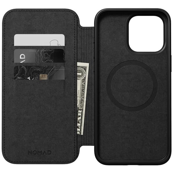 NOMAD iPhone 15 Pro Max Fodral Modern Leather Folio Brun