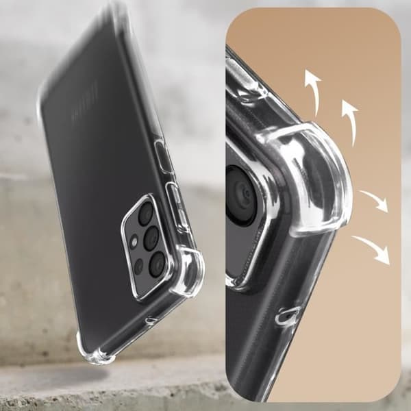 Samsung Galaxy A23 Fodral Hörn Bumper Mjuk Silikon Akashi Transparent